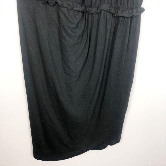 ANTHROPOLOGIE | LEIFNOTES Black Asymmetrical Divergent Dress Women’s Size M - Picture 6 of 10